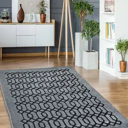 Saral Home Grey Hand Tufted Cotton Carpet image 1