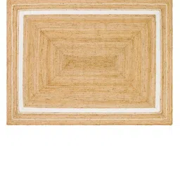 Art Avenue Lenard Brown & White Braided Jute Rectangular Rug image 1