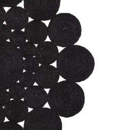 Art Avenue Thyme Black Self-Designed Jute Round Carpet image 2