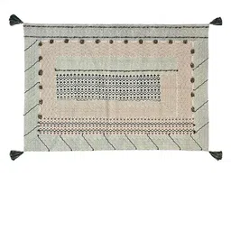 Art Avenue Off White Block Printed Cotton Rugs image 2