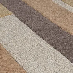 Safiya Carpet Beige & Grey Geometric Hand-Tufted Woollen Carpet image 3