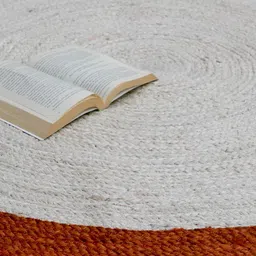 Art Avenue NEED White & Brown Round Jute Rug image 3