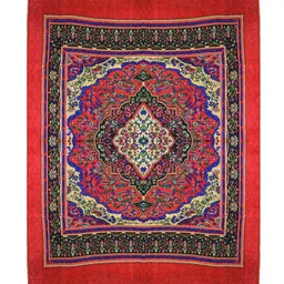 Kuber Industries Red Ethnic Motifs Water Resistant  Carpet image 3