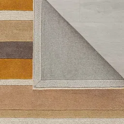 Safiya Carpet Beige & Grey Geometric Hand-Tufted Woollen Carpet image 4