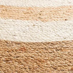 Art Avenue Raymonde Brown & White Woven Design Round Jute Rug image 4