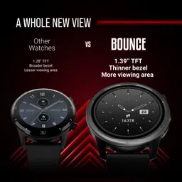 Noise Bounce by Hrithik Roshan, 1.39" Round ,100+ Sports Modes, Dual Tone Strap Smartwatch image 2