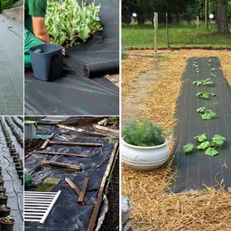 hhbr WeedMat 1 X 1 Meter Length 110 GSM Garden Weed Fabric Heavy-Duty Weed Block Garden Mulch image 5