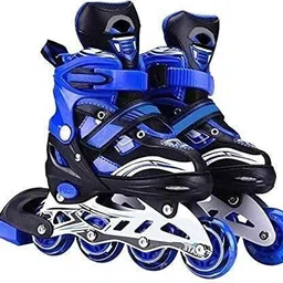 jr club Adjustable with LED Flash Light On Wheels for Kids and Adults In-line Skates - Size 16 UK-picture-32
