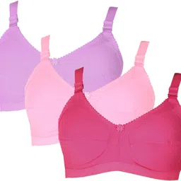 teeny bopper Pack of 3 Women Full Coverage Non Padded Bra image 1