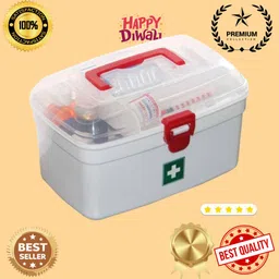 evara international Rectangular Medicine Box, Medical Box, First aid Box,Multi Purpose Box_K56 First Aid Kit image 1
