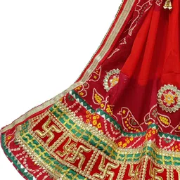 ranisatiya creation Poly Georgette Embroidered Multicolor Women Dupatta image 3