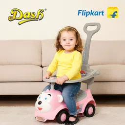 Dash 3-in-1 Kids Ride-On Push Car with Music & Parental Handle for Age 1–4 Years Rideons & Wagons Battery Operated Ride On-image-43