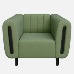 godrej interio Paramount Fabric 1 Seater Sofa in Green Colour image 4