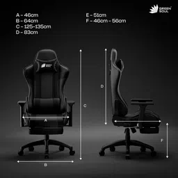 green soul Raptor Pro Racing Edition Ergonomic Premium PU Leather| Massager & Legrest Gaming Chair image 2