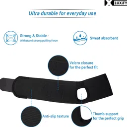 luxify Wrist & Thumb Support Wrap Premium Elastic Brace For Hand Pain Relief Finger Support image 2