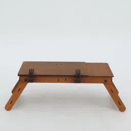 shribalajiarts Engineering Wood Folding Multipurpose Laptop Table In Honey Oak Finish image 3