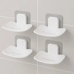 Self Adhesive Bathroom Soap Stand for Kitchen/Soap Holder Wall/Soap Case-Set 4-image-29