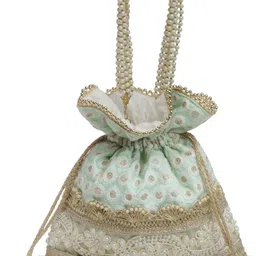 Women Blue, Gold Potli-image-48