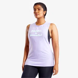 domyos Women's Fitness Loose-Fit Tank Top 500 - Neon Purple-picture-23