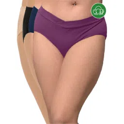 Inner Sense Plus Size Organic Cotton V Band Panties (Pack of 4) image 1