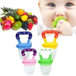 yuvex NEW BORN BABY FEEDER SET-2 NIBBLER FOR BABY USE SILICON NIBBLER-MULITCOLOR Feeder image 5