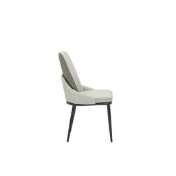 royaloak Pheonix American Leatherette Dining Chair In Off White Finish image 5