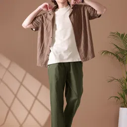 beyoung Cedar Green Loose-fit Pyjama For Men Men Pyjama image 3