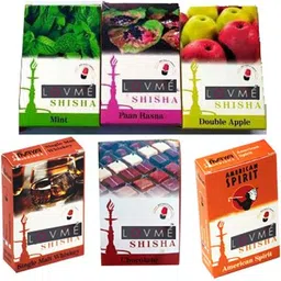 6 flavors 50 G EACH PACKED MINT, PAAN, DOUBLE APPLE, WHISKEY, CHOCOLATE, AMERICAN SPIRIT Hookah Flavor-image-0