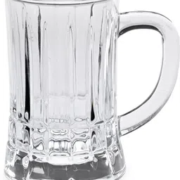 1st time Stylish Transparent Glass Mug With Handle -A7 Glass Beer Glass image 3