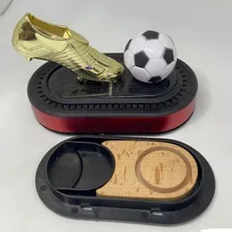 jmd global sales Colourful Ball Solar Soccer Trophy Car Air Freshener Fragrance Car Freshener Diffuser image 2