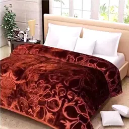 goyal's Solid, Floral, Self Design, Printed Double Mink Blanket for Heavy Winter-picture-24