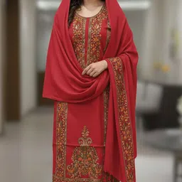 reet mahal Unstitched Wool Salwar Suit Material Embroidered-picture-18