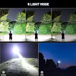 apro LED ZOOMABLE Rechargeable powerful LED heavy duty 5 mode emergency light 6 hrs Torch Emergency Light image 5
