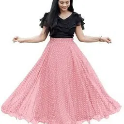 dishitha Polka Print Stitched Lehenga & Crop Top-picture-11