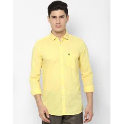 allen solly Anti-Bacterial Men Slim Fit Solid Cut Away Collar Casual Shirt-picture-12