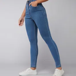 dolce crudo Women Skinny High Rise Blue Jeans-picture-12