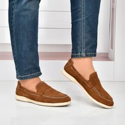 g l trend 100% Genuine Suede Leather Handmade Casual Stylish Trending Penny Loafer Shoe Loafers For Men image 5