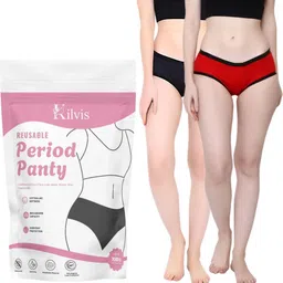 kilvis Pack of 2 Women Periods Black, Red Panty-picture-26