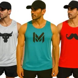 elite emporium apparel Pack of 3 Polyester Sando for Men – Comfortable Gym & Casual Wear Men Vest-picture-11