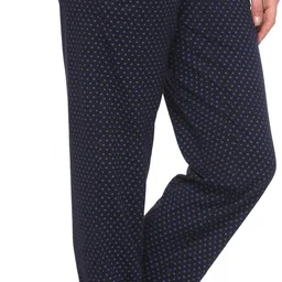 weboasis Women Checkered Dark Blue Track Pants image 2
