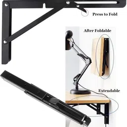 tinsuhg 8 Inch Folding Shelf Brackets, 20cm Heavy Duty Collapsible Shelf Bracket 20 Shelf Bracket image 3