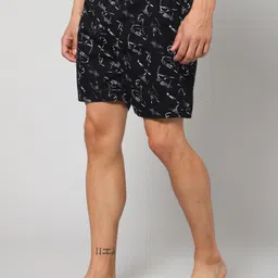 cantabil Printed Men Black Boxer Shorts image 2