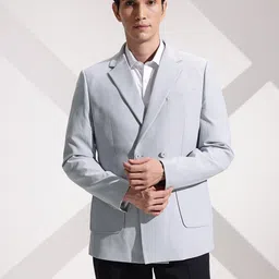 invictus Men Solid Double Breasted Formal Blazer image 3