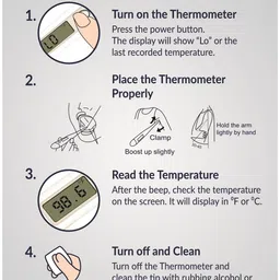 ADICARE Pratham Flexible Digital Thermometer | Home Use Medical Devices (Pack of 4) Fever Check Thermometer image 4