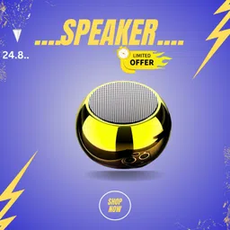 Clairbell Bluetooth Speaker M3 Plus with Mic, Hand-Free Wireless Portable 5W SpeakersA164 5 W Bluetooth Laptop/Desktop Speaker image 1