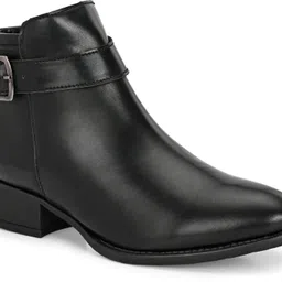 roadster Stylish Black Buckle details Trendy Casual Boots for Women Boots For Women image 2