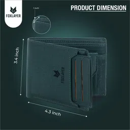 foxlayer Men Casual, Ethnic, Evening/Party, Trendy, Formal Green Artificial Leather Wallet image 4