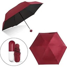 rt enterprise Capsule Mini Travel Umbrella Foldable- (Perfect for 1 Person) Umbrella image 2