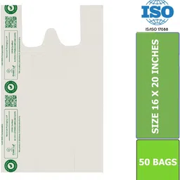 neusmart green lyf Compostable Carry Bag 16 X20 for Grocery, Vege, Retail & Commercial Use-picture-40