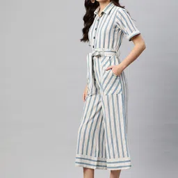 cottinfab Striped Women Jumpsuit image 3